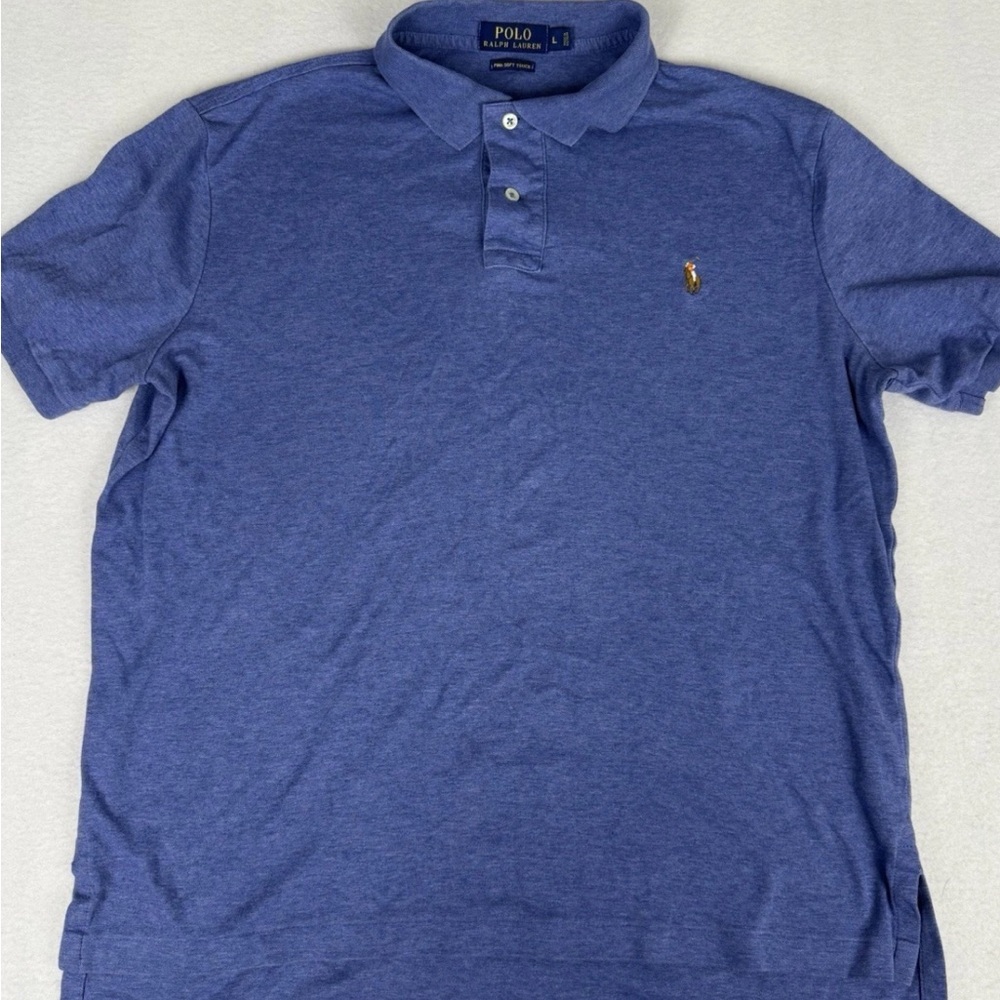 Polo by Ralph Lauren Large Blue Men's Shirt Pima Soft Touch